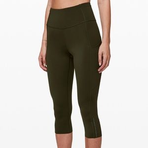 NWT - Fast and Free Crop II 19" Nulux - DARK OLIVE